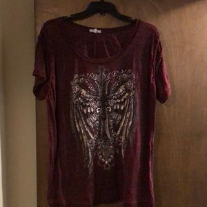 Cross and wings shirt